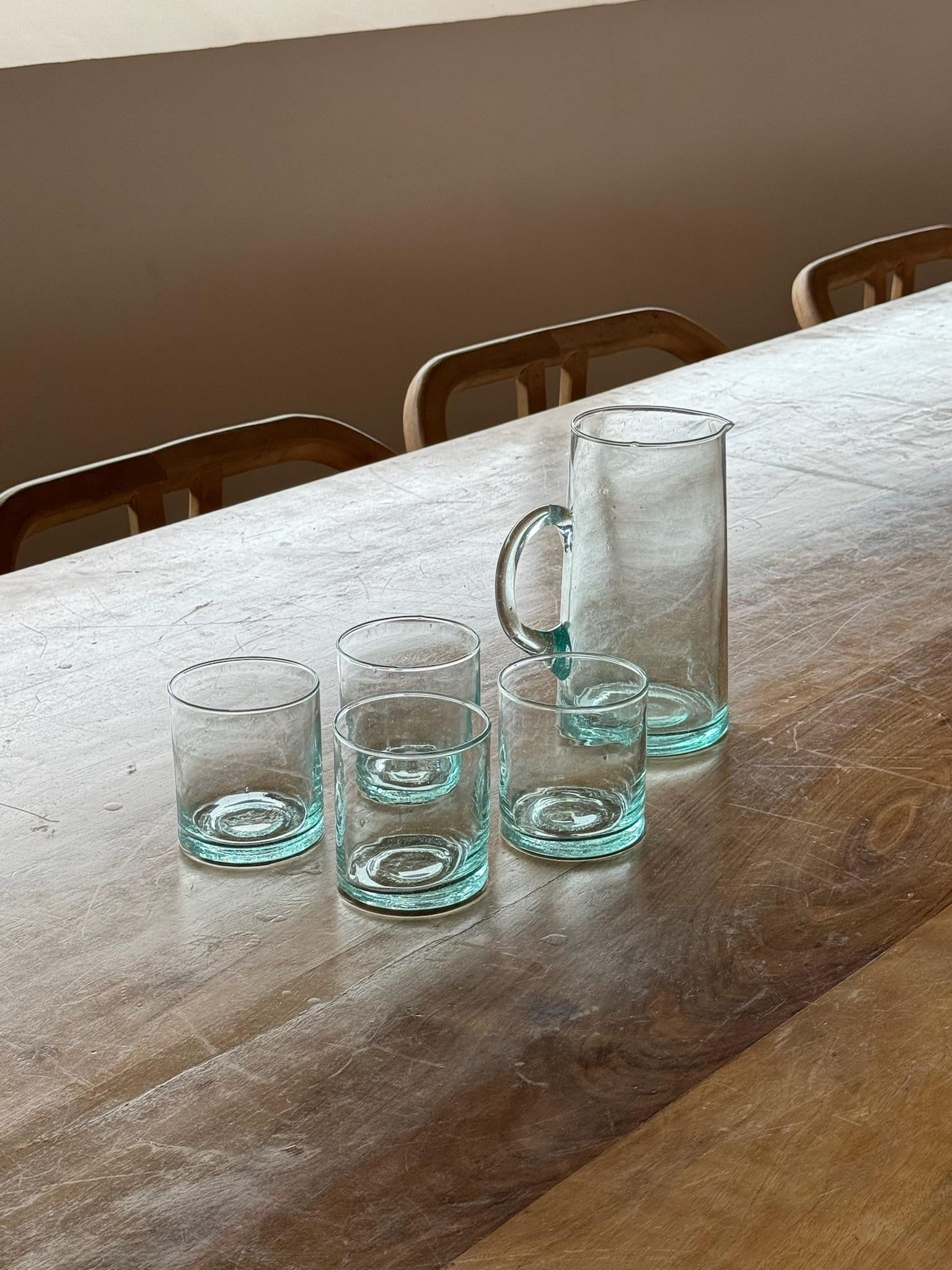 Set of handblown glasses