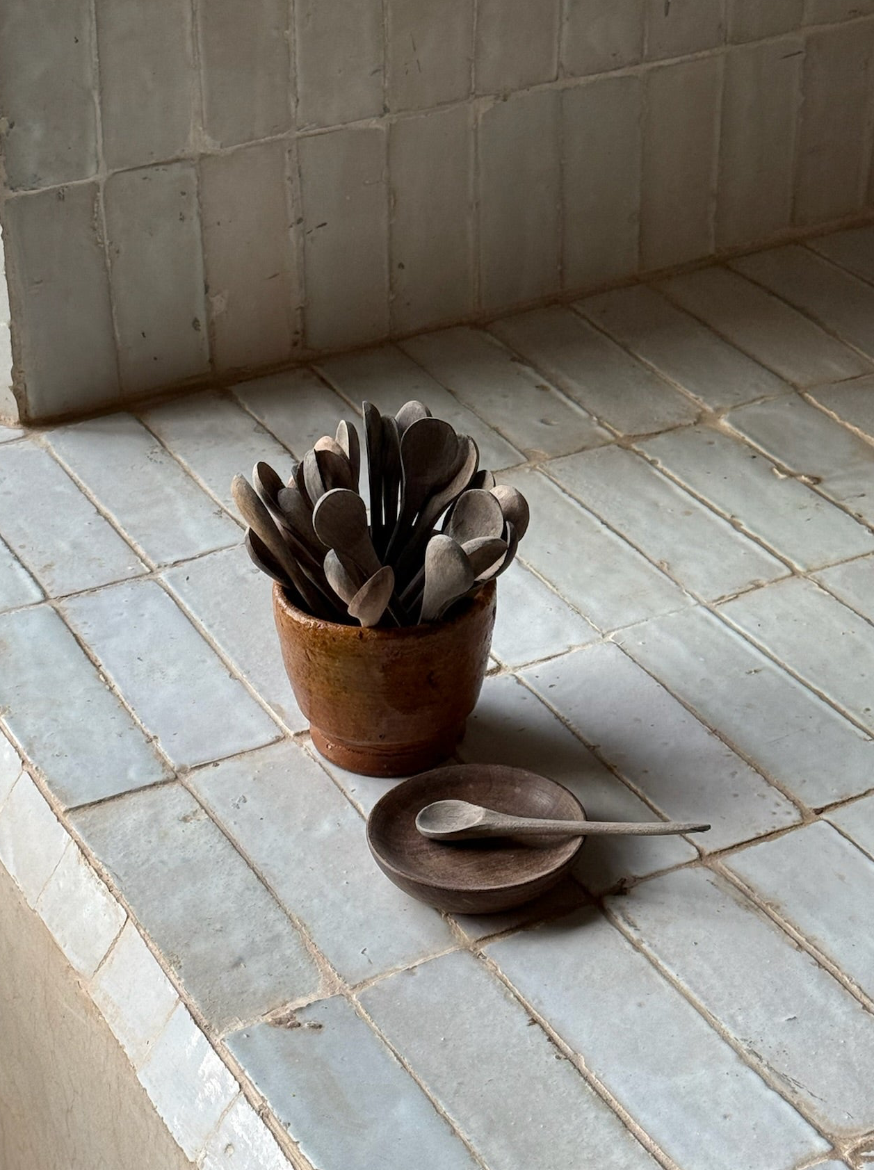 Flat wooden spoon S