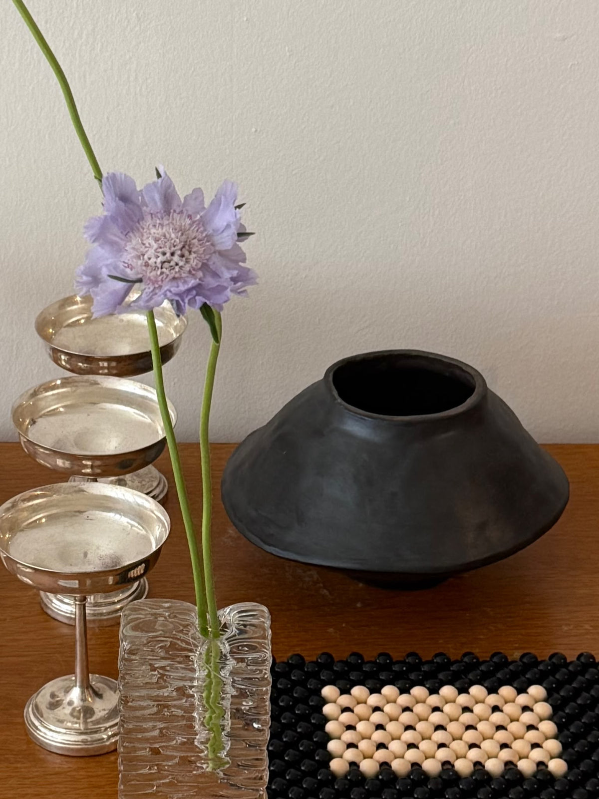 Large wooden beaded coaster