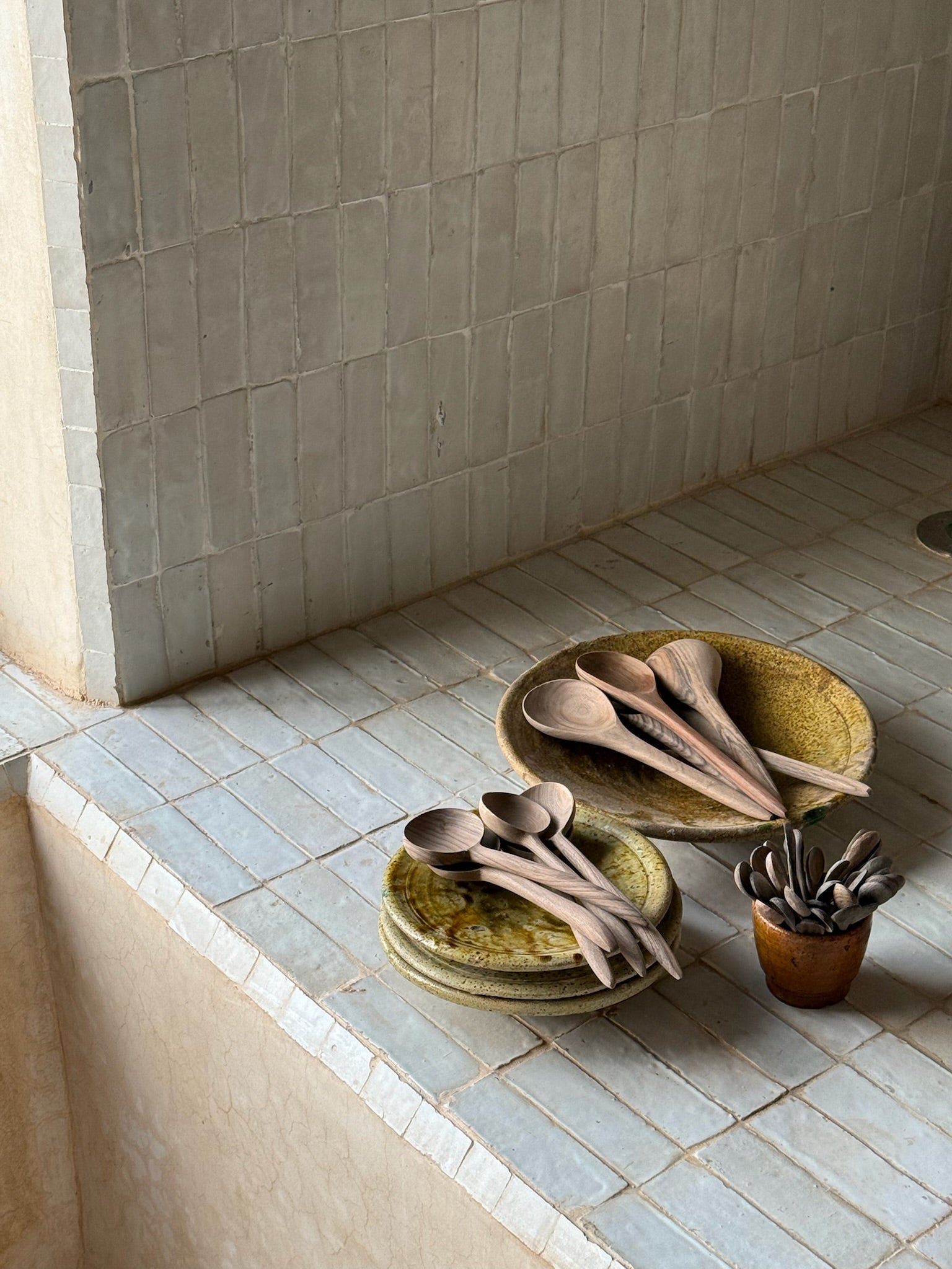 Flat wooden spoon M