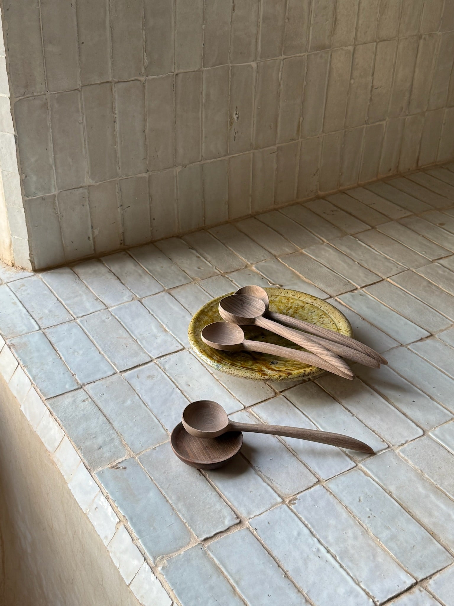 Scoop wooden spoon L