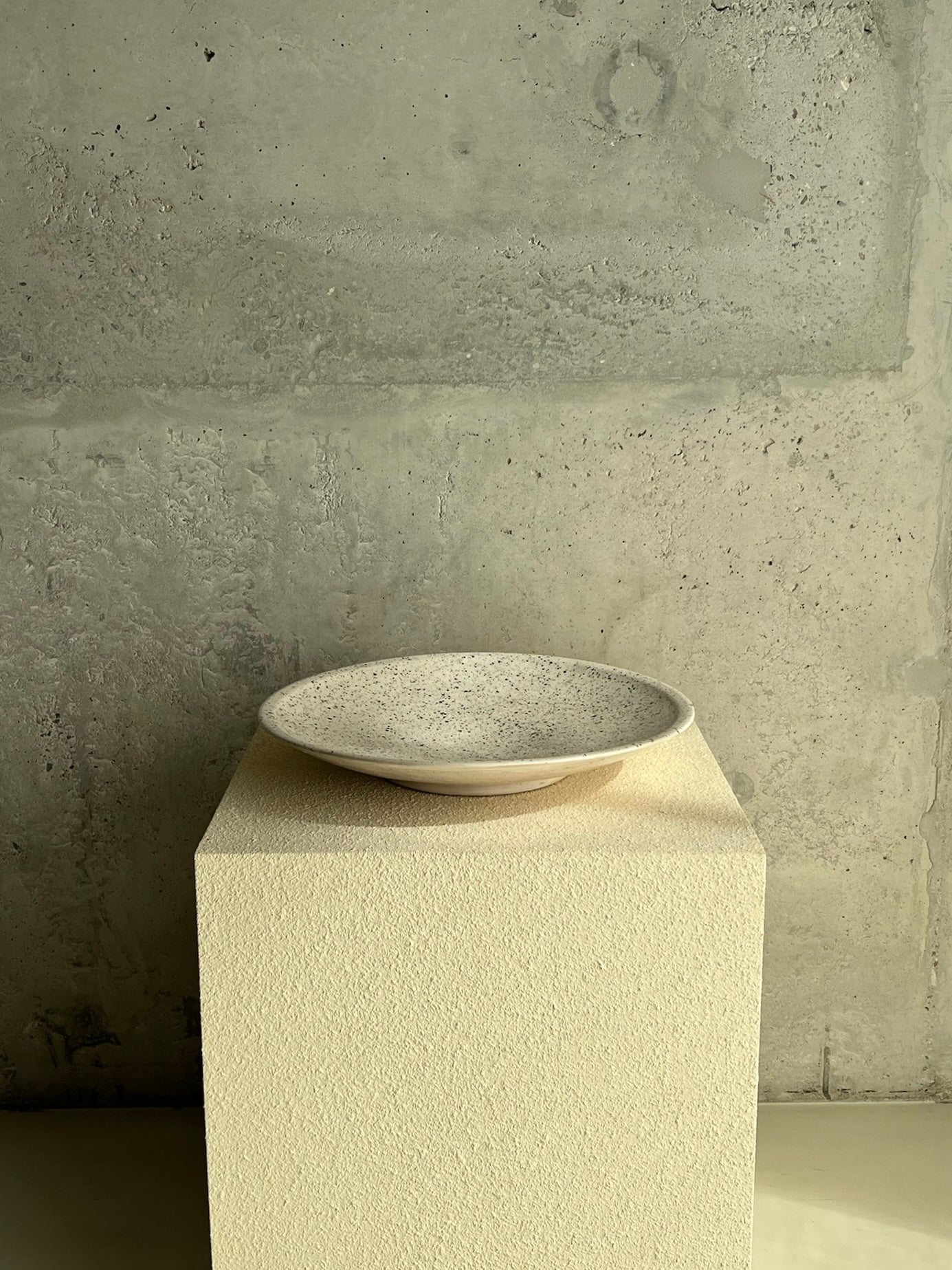 Spotted ceramic plate