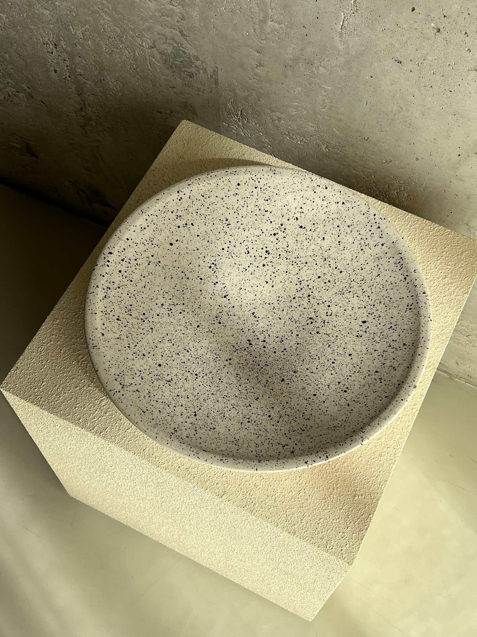 Spotted ceramic plate